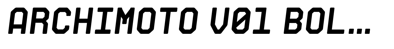 Archimoto V01 Bold Italic